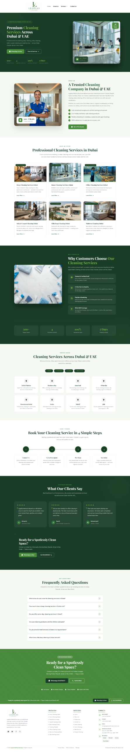 Legolas Method Services website full page screenshot